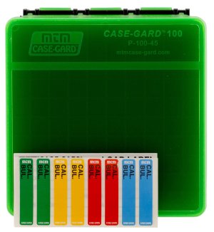MTM P-100 Flip Top Ammo Box 45ACP/10MM 100rds Grn/Blk