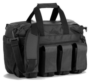 Red Rock Gear 80265BLK Deluxe Range Bag Black with Fold-Out Gun Mat