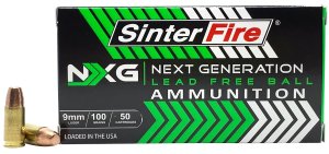 SinterFire SF9100NXG 9mm Luger 100gr Lead-Free 50rd Brass Case