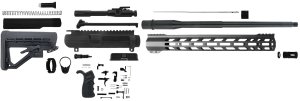 TacFire SSRK308LPK18BN AR Build Kit Rifle 308 Win AR-10 Black Nitride Al...