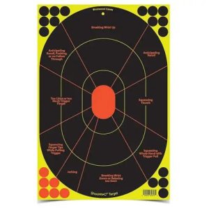 Birchwood Casey Shoot-N-C 12x18 Handgun Trainer Targets Chartreuse 3-Pack