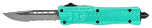 CobraTec Knives CTK-1 2.75 In D2 OTF Knife Tiffany Blue Handle