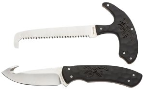 Browning 3220420 Primal Combo 3.75"-5.25" Fixed Drop Point Gut Hook-Ski...
