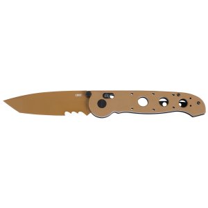 CRKT M16-14XD 3.97" Tanto Part Serrated FDE TiNi Blade G10 Handle