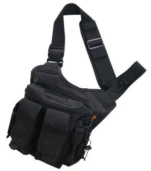 US PeaceKeeper P20307 Rapid Deployment Pack 600D Polyester Black Sling Bag