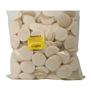 Brownells Heavy Duty Cotton Round Patches 1.5"/.35-.40 Cal 1000 Pk