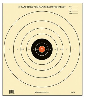 Action Target B8POC100 25-Yard NRA Bullseye Paper Target 21"x24" 100-Pack