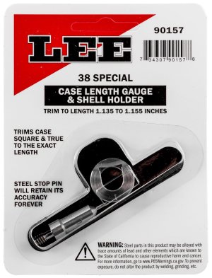 Lee Precision Case Length Gage and Shell Holder 38 Special 90157