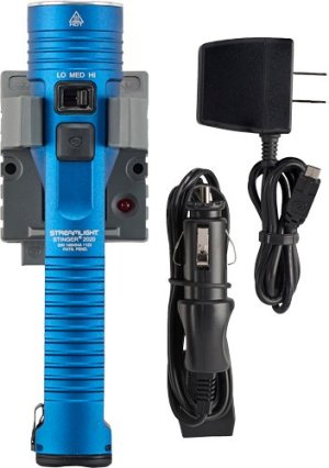 Streamlight Stinger 2020 LED Flashlight 120V AC/12V DC Charger Blue 78131
