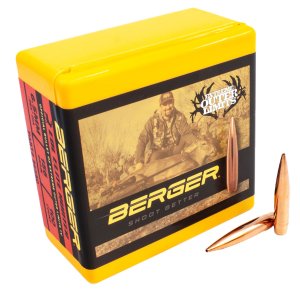 Berger 26550 Elite Hunter 6.5mm 156gr Boat Tail Bullets 100/Box
