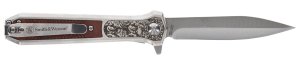 Smith & Wesson Unwavered Spring Assist Knife 3.5 In SS Rosewood