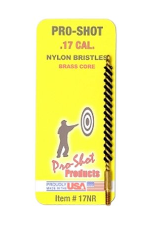 Pro-Shot Nylon Rifle Bore Brush with Brass Core (5/40 Thread) .17 cal