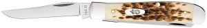 Case Cutlery Mini Trapper 2BLD 3.5" Amber Bone Knife
