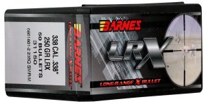 Barnes 31150 LRX .338 Cal 250gr Boat Tail Bullets 50/Box