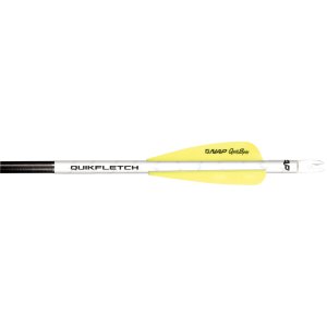 NAP NAP-60-1006 Quikfletch QuickSpin 4 Fletch White/Yellow 2" 6 Pack
