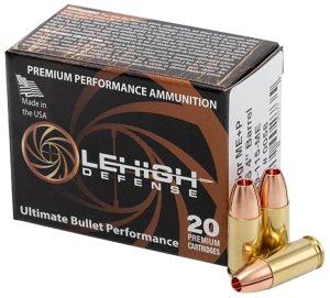 Lehigh Defense LA9115ME 9mm 115gr +P Self-Defense 20/Box
