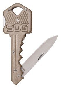 S.O.G SOG-KEY102-C Key 1.50” Folding Plain Drop Point Satin 5Cr13MoV...