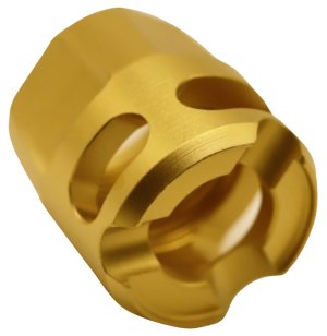 True Precision TPYMICROG Gold 9mm/.380 Micro Compensator 1/2"x28 Threads