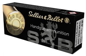 Sellier & Bellot SB460B 460 S&W Mag 255gr Jacketed Hollow Point 20ct