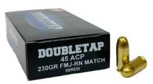 DoubleTap 45ACP 230GR FMJ-RN MATCH 50RD