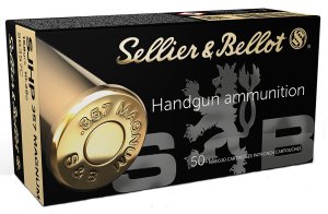 Sellier & Bellot SB357C 357 Magnum Jacketed Hollow Point 158 Grain 50 Ro...