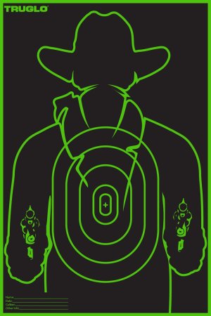TruGlo TG16A12B Tru-See Gunslinger Targets 12"x18" 12-Pack Black/Green
