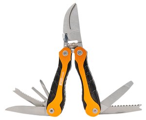 AccuSharp Sportsman's Multi Tool - Black/Orange Folding Blade, Nylon Case