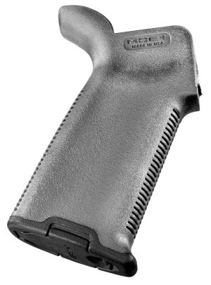 Magpul MAG416GRY MOE+ Grip Gray Textured Polymer w/Rubber Overmold Fits