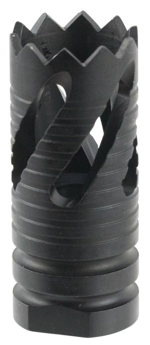 TacFire MZ10213B Muzzle Brake Black Oxide Steel 5/8"-24 tpi 2.05" OAL