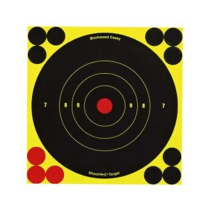 Birchwood Casey 34512 Reactive Target 6 in Black Yellow Red 12 Pack