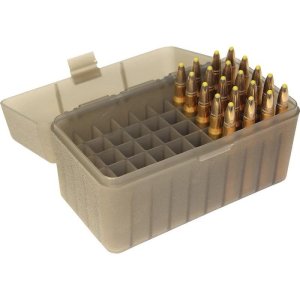 CHADWICK & TREFETHEN Ammo Box 50rd Flip-Top 223 204 Ruger 6x47 Clear/Smoke