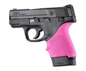 Hogue 18407 Beavertail Grip Sleeve Pink Fits M&P Shield/LC9/Glock 26/27
