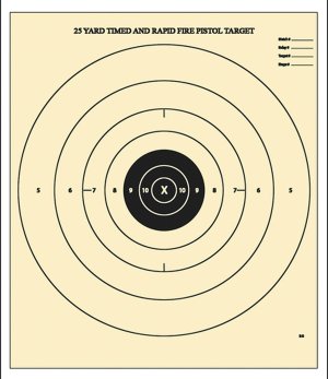 Action Target B8100 25-Yard Timed Rapid Fire Pistol Target 21"x24" 100 Pack