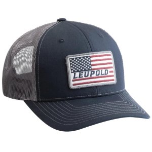 Leupold Trucker Hat Navy/Gray American Flag Patch 179858