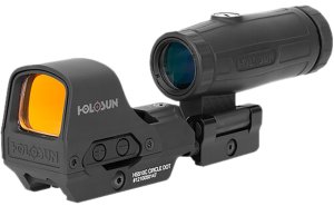 Holosun HE510C & HM3X 2MOA Green Dot 3X Magnifier QD Mount