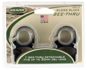 Weaver Mounts 49513 See-Thru Scope Ring Set Black Steel 1" Tube Detachable