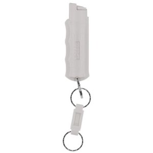 Sabre RED Pepper Spray Keychain - Small, Gray Hardcase - 0.54 oz - 10ft Range - 25 Bursts