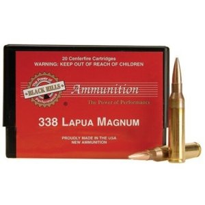 BLACK HILLS AMMUNITION 338 Lapua 250 Grain Sierra MatchKing Hollow Point Boat Tail -Brass / 20 Round