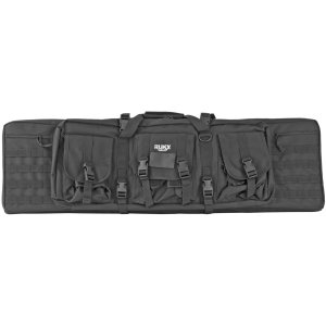 Rukx Gear ATICT42DGB Tactical 42" Double Gun Case Black 600D Polyester