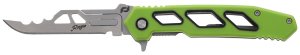 Schrade Isolate Enrage 7 Folding Knife 2.60 In 420A Steel Green Handle