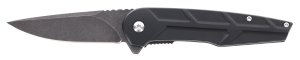 Schrade Reckon 1159329 - 3.25" Dark Stonewash D2 Steel Blade, Black Aluminum Handle, Nitro Assisted Opening
