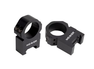 Weaver Precision Rings Matte Black 1 in. X-High