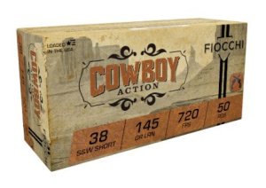 Fiocchi Cowboy Action .38 S&W Short 145gr LRN 167ct Bulk