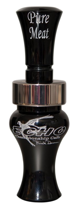 Echo Calls 79019 Pure Meat Double Reed Duck Call Black Acrylic