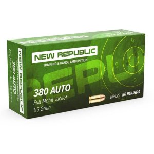 New Republic Training and Range 380 ACP Ammo 95 Grain FMJ