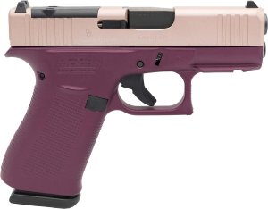 Glock 43X MOS 9mm Luger 10+1 3.410 Black Cherry|Rose Gold Polymer