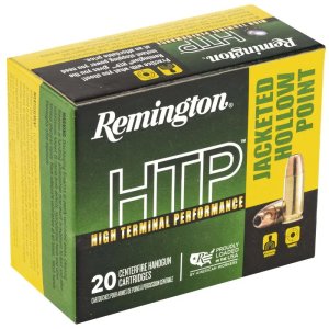 Remington HTP 180gr JHP .40 S&W Ammo - High Weight Retention, Double Diameter Expansion, 20/box