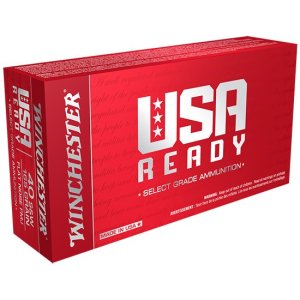 Winchester Ammo RED40 USA Ready 40 S&W 165 gr Full Metal Jacket Flat Nose (FMJFN) 50 Per Box/ 10 Cs
