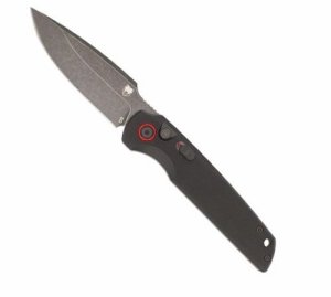Cobratec Jackal CTJKLBLK 3.5 Stonewash Black Auto Knife