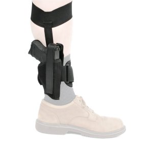 Blackhawk 40AH00BKR Nylon Ankle Holster for 2" Small Revolvers, Black